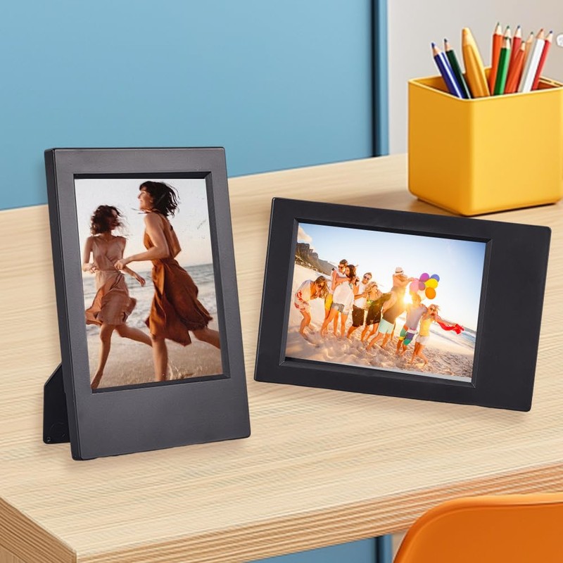 SOFPLATE 6 Pack 2X3 Inch Black Plastic Picture Frame Mini