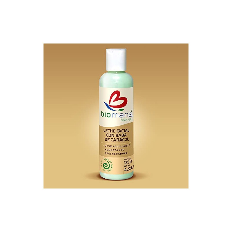 Leche Limpiadora Facial con Baba de Caracol, Humectante y Desmaquillante