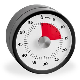 Elektronischer Küchentimer Eieruhr Kurzzeitmesser, 60 Minuten, Schwarz, mit akustischem und optischem Alarm - 235/7