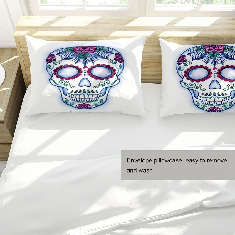 3Pcs/Set Distinctive Pattern Bedding Set Polyester Fiber Comfortable Quilt Cover