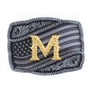 Western Cowboy Initial Letters A-Z American Flag Belt Buckle for