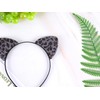 Bonnie Z. Leonardo Leopard Ears Cat Ears Headband Furry Grey