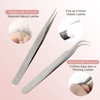 ALLOVE Eyelash Extension Tweezers for Lash Extensions Stainless Steel Lash