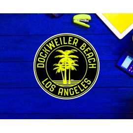 3" Dockweiler Beach California Decal Sticker Palm Trees Vinyl