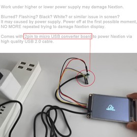 DIYmalls Nextion Enhanced 2.4 inch HMI Display Resistive Touch Screen 5V TFT LCD 320x240 for Arduino Raspberry Pi (NX3224K024)
