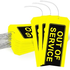Out of Service Tags - Pack of 50 with Wires Attached