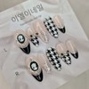 Haunt Check Nail Handmade Nail Tips - Short Round /