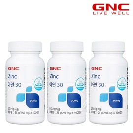 GNC Zinc 30 (100 tablets) 100-day supply x6bottles56729x6 / GNC 아연 30 (100정) 100일분 x6병56729x6