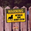 Rottweiler Dog Sign Warning Security System Door Sign Fun