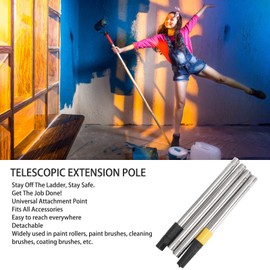 Telescopic Extension Pole Painting Extension Handle Paint Roller Extension Pole Multi Purpose Telescopic Extension Pole Lightweight Sturdy Extendable Pole for Painting Dusting