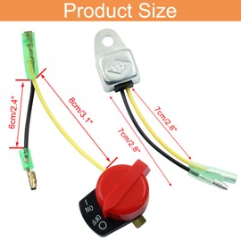 Bonsicoky ON Off Engine Stop Switch Compatible with Honda GX120 GX160 GX200 GX240 GX270 GX340 GX390