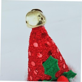 FRCOLOR Santa Hat Hair Clips with Sequins Christmas Hairpins Alligator Clip for Girls Hair Accessories
