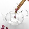 TAMUME 600ML Klassische Art-Glasteekanne mit Infuser Glassieb und Kappe