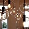 H XD GLOBAL E27 Industrial Clear Glass Globe Shade Pendant