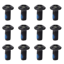 12 Pieces Bicycle Brake Disc Screw Anodized Bicycle Brake Screw T25 Bicycle Rotor Screw for MTB Road Bike Mountain Bike (Black)