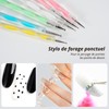 Cheerhom 20 Piece Nail Brush Set with Dotting Tool, Brush