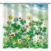 Tititex Green Clovers St. Patrick's Day Spring Shower Curtain Set