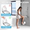 LORESJOY Shower Footrest, Foldable Shower Footrest with Shelf, Shower Footrest
