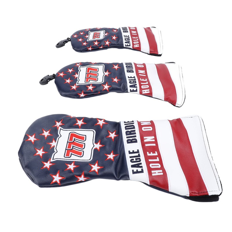 Golf Club Head Cover Set Waterproof PU Leather Golf Club
