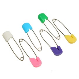 HAND 50 Pcs Beautiful Colourful Nappy Pins, Safety Pins, Size L- 55mm