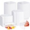 50 Pack 8oz Tamper Proof Containers with Lids Square Clear