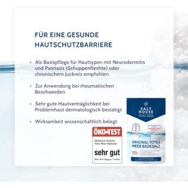 Salthouse Original Dead Sea Bath Salt 500 g - 100% Natural Bath Additive, Soothing for Skin Irritation, Ideal for Sensitive & Dry Skin, Care for Ecologic Dermatitis & Psoriasis