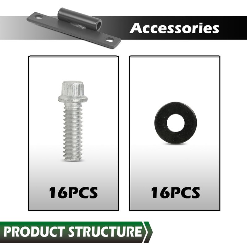 LQI 8pack Body Side Door Hinge with 16PCS Screws Compatible