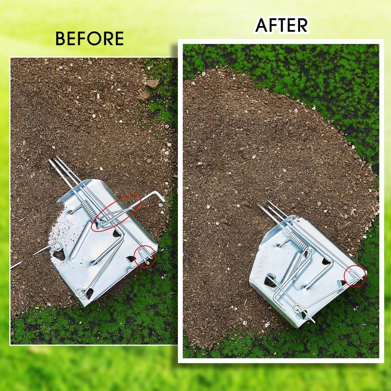 Qualirey 8 Pack Mole Gopher Trap Ground Galvanized and Oil