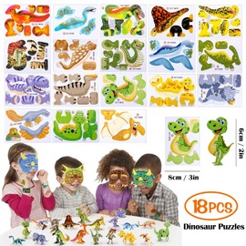 Golray 102Pcs Dinosaur Party Favors Bags Dinosaur Eggs Dino Model Puzzle Stampers Mask Slap Bracelet Keychain Tattoo Stickers for Kids Birthday Party Supplies Treat Gift Goodie Bag Fillers