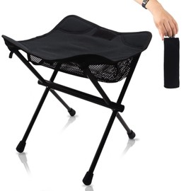 HADUKI Outdoor Chair, Folding Chair, Camping Chair, 3-Way Use, Compact, Ultra Lightweight, Load Capacity 220.5 lbs (100 kg) Aluminum, Portable, Convenient, BBQ, Bonfire, Fishing, Mountain Climbing,
