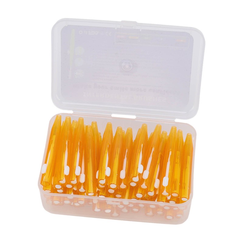 60Pcs Interdental Brush Practical Slim Braces Cleaner with PP Handle
