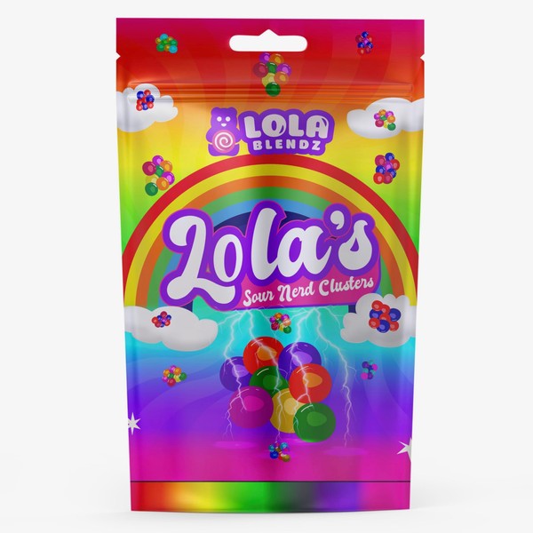 Sour Nerd Clusters Crunchy Gummy Rainbow Candy, Sweet, Tangy, Chewy