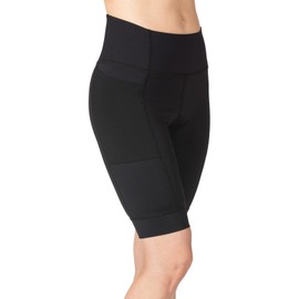 Terry Holster Prima Cycling Shorts. Women's High Compression Matte Fabric Finish - Premium Flex Air Carbon Padded Chamois - Black, Small