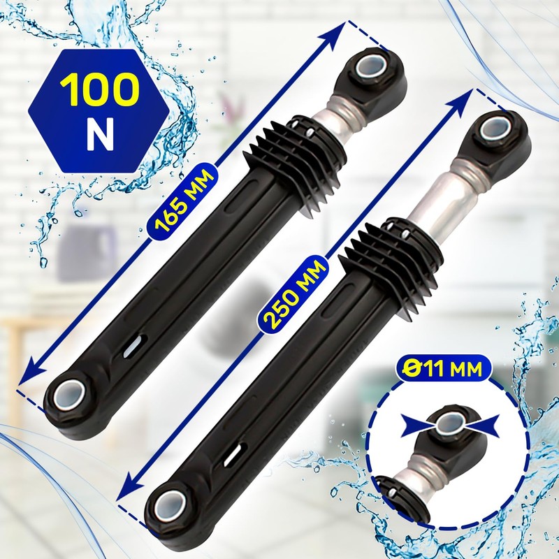 2 Pieces Shock Absorber for Washing Machine 100N 4901ER2003A for
