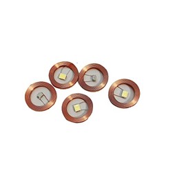 Taidacent 5 Pcs Induction Wireless LEDs and Coil High-Power Wireless Induction Lamp Bead Wiring-Free LED Lamp for Micro Modeling Decoration Gundam Model (1W, Warm White)