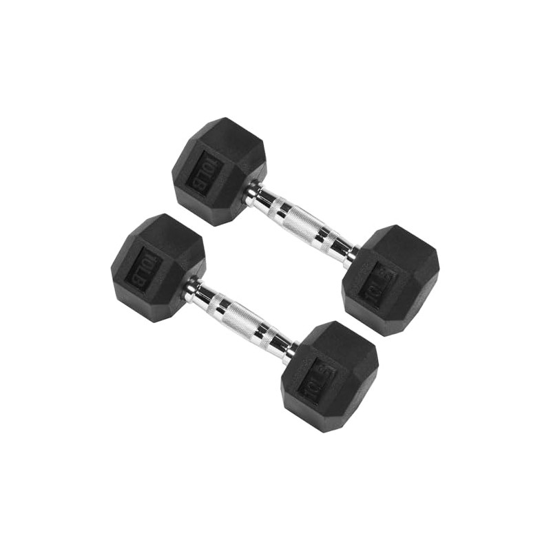 Venbytech for Hex Dumbbells Strength Training Workout Equipment Set, 10