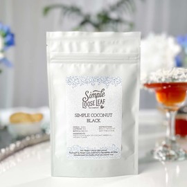 Simple Loose Leaf - Simple Coconut Black - Premium Loose Leaf Black Tea - High Caffeine - Sweet and Rich - USA Hand Packaged (1 Ounce)
