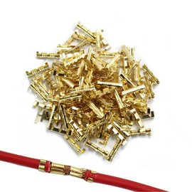 [AiYa] Straight Terminal Set, Wire Processing, DIY Appliance Outlet for DIY Car Appliance Outlet Easy Connection Crimping (50 Bullets) (50)