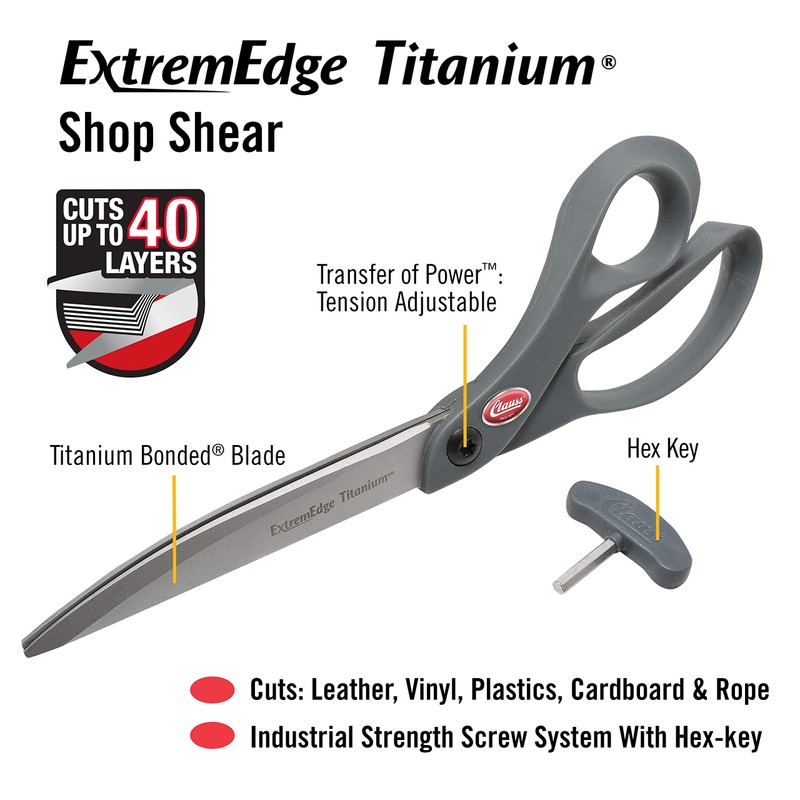 Clauss 18078 ExtremEdge 9" Titanium Bonded Shears - Grey