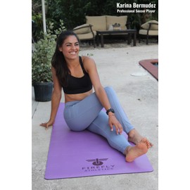 Premium Yoga Mat - 5mm Thick, Extra Wide & Long, Non-Slip Natural Rubber Base & PU Top, Anti-Tear, Ideal for Yoga, Pilates, and Fitness.