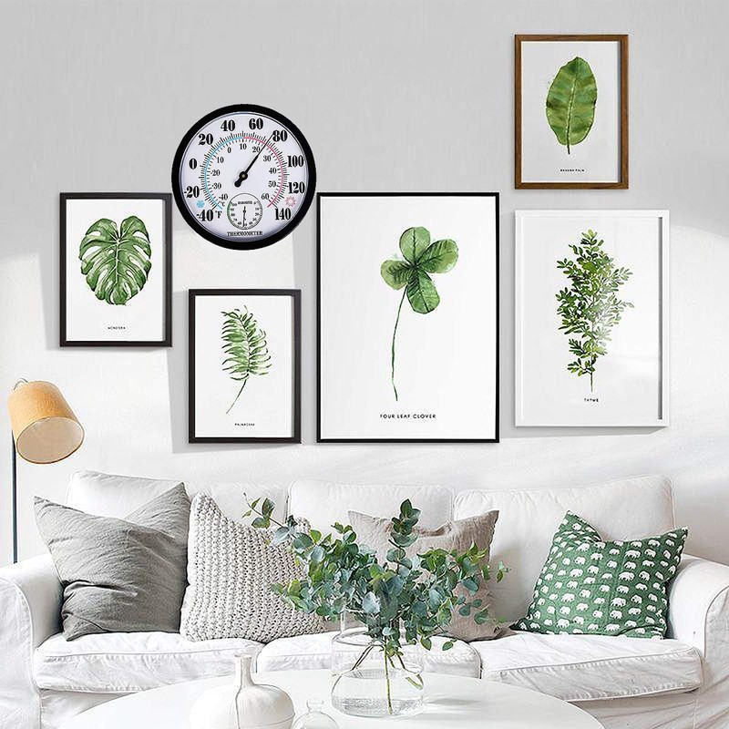 Indoor Outdoor Thermometer Hygrometer - Waterproof Hanging Wall Thermometer Decorative