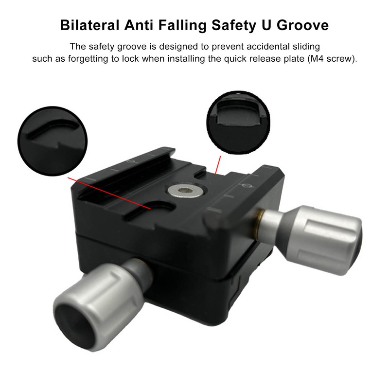 Quick Release Plate Mount Adapter Clamp Tripod Head Clamp Two