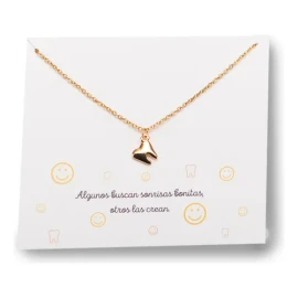 Collar Dije Muela Diente Regalo Dentista De Acero Chapa 22k