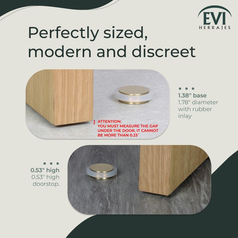 EVI Herrajes | Adhesive Door Stop | Ø1.75" X 0.55"