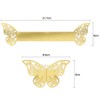 30pieces Napkin Rings,Hollow-out Butterfly Paper Napkin Buckles,Reflective Glossy Napkin Ring
