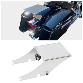 ECOTRIC Trunk Mount Bracket Compatible with 1984-UP Harley Softail Heritage Deluxe Fat Boy Motorcycle Touring Luggage Storage Box Mount Chrome Steel