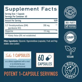 DIM Supplement 200 mg for Hormone Balance Delayed-Release Microbeadlets, 60 ct