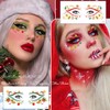 10 Sheets Christmas Eyeshadow Face Tattoo Stickers Eyeliner Decals Santa