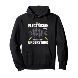 Electrical Worker Men Lineman Funny Gadgets Electrician Pullover Hoodie