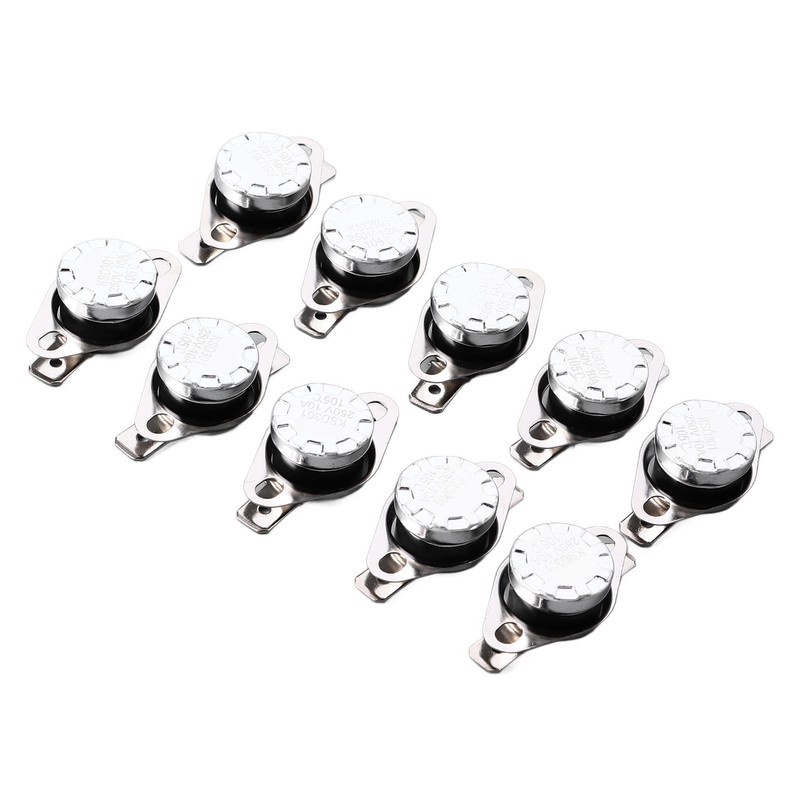 10 Pcs Thermal Switch KSD301 Normally Closed Thermostat Temperature Control
